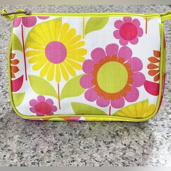 Cosmetic case, Clinique zipper bag New, never used. Pretty and Cheerful floral. - Picture 3 of 5